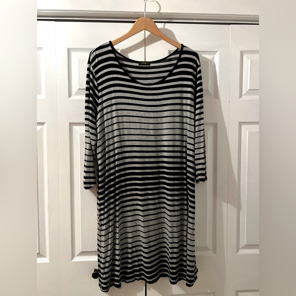 Black and Gray Midi Maxi Dress